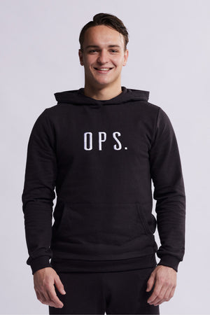 OPS. Clothing | Sustainable Hemp Hoodie | Black | Ops | Front