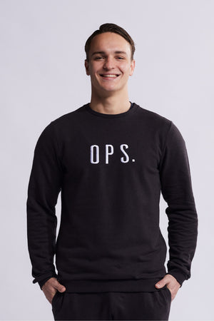 OPS. Clothing | Sustainable Hemp Sweater | Black | Ops | Front