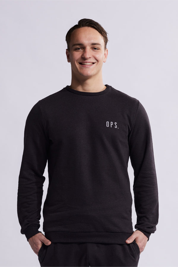 OPS. Clothing | Sustainable Hemp Sweater | Black | Vesta | Front